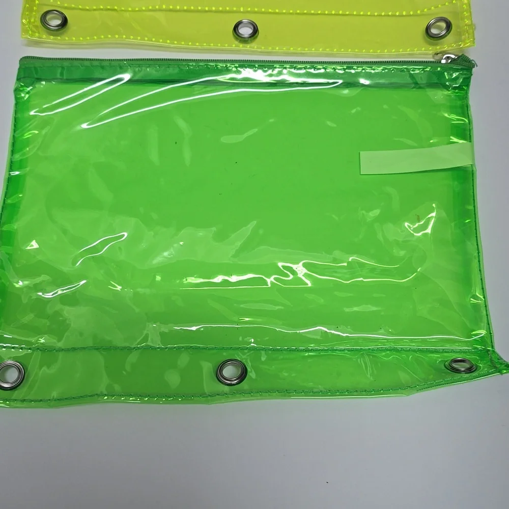 Green and Yellow Transparent Pouches